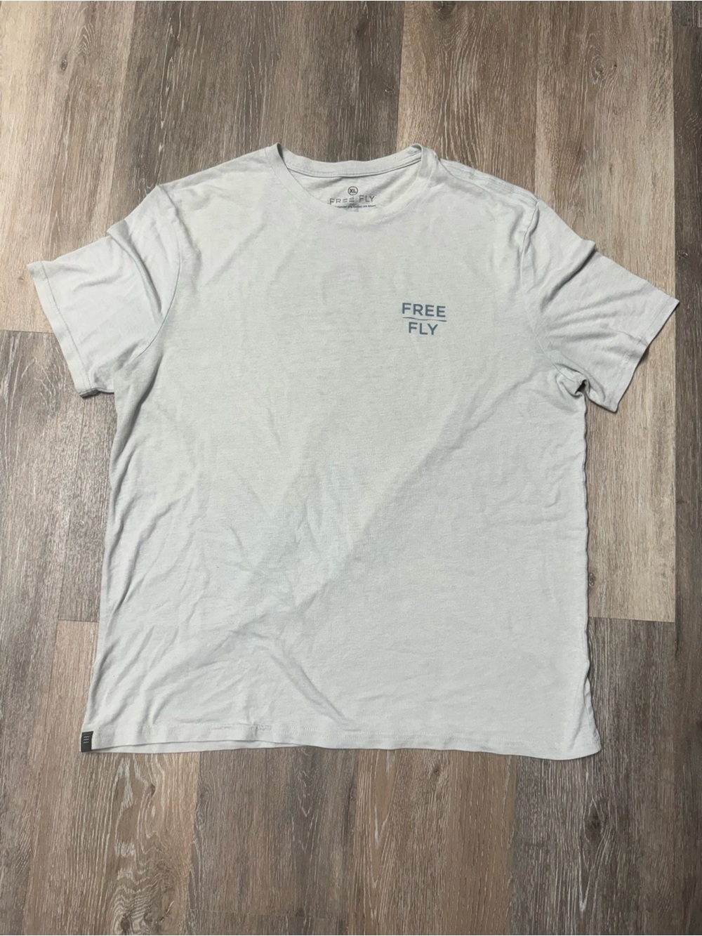 Free Fly Men's Graphic Pocket Tee Shirt Light Gray XL Short Sleeve